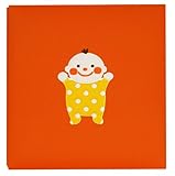 サンヨー yo!happy! 誕生用アルバム 100年台紙/Sサイズ/ビス式 オレンジ NSB-001-OR