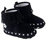 (ダンティヤ)Dantiya  ベビー　キッズ　新生児　秋冬　シューズ　可愛い　フリンジ　花飾り　靴　ファーストシューズ (11cm)