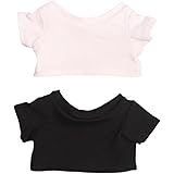 niannyyhouse ぬいぐるみ 用 15cm人形の服 Tシャツ*2 着せ替え 2点セット 無地Tシャツ 人形ベビー服 綿人形の服 (15cm)