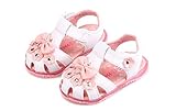 LAZA 可愛い ベビー 女の子 サンダル 靴下 つま先 保護 お花 おしゃれ きれいめ 子供 各サイズ 夏 水泳 海 女児 (内寸13.5cm)