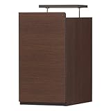 白井産業【SHIRAI】上置き 天井突っ張り 壁面収納 スリムタイプ 扉付 ポルターレ ダークブラウン 幅30cm 隙間  POR-5530DUDK POR-5530DUDK