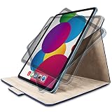 エレコム iPad 10.9 第10世代 (2022年) ケース カバー フラップケース 360度回転 ソフトレザー素材 ネイビー TB-A22R360NV