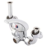 uxcell ウォーターヒータ ミキサー バルブ　ホーム バスルーム クローム仕上げ ブラス 1/2PT オス Tヘッド コールド ホット