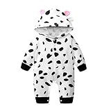 Yesyesベビー男の子女の子パーカーロンパースジャンプスーツOutfit長袖One Pieceロンパースボディスーツ服 6M ブラック cqc428