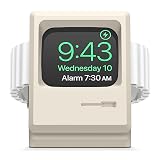 【elago】 Apple Watch Ultra 対応 シリコン スタンド ナイトスタンドモード 対応 充電スタンド ノスタルジック レトロ デザイン 充電ケーブル 収納 アクセサリー [ Apple AppleWatchUltra アップルウォッチUltra 49 mm 対応 ] W3 STAND ULTRA クラシックホワイト