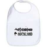 CafePress Auckland Skyline Vintage Baby Bib - Standard Cloud White [Apparel] Cute Gift Present by Ca