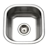 Club 17.94 " X 16.25 "アンダーマウント正方形バーシンク,ステンレススチール仕上げ