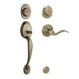 Schlage F93PLY609ACCLH Plymouth Inactive Handleset with Accent Left-handed Lever, Antique Brass Schl