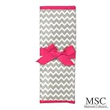 Mainstreet Collection Grey and Pink Chevron Reversible Coated Canvas Chalkboard Travel Mat [並行輸入品]