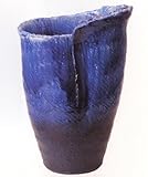 信楽焼陶器 傘立 青ガラスひねり傘立 高さ52.0cm 7104-03