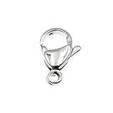 (アップフェル?)[5個] サージカルステンレス ナスカン 17mm ［ 銀 シルバー ］ カニカン 金具 アクセサリー カニカン パーツ M1-01