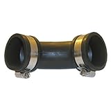 LASCO 25-6836 Drain Pipe 90-Degree Elbow Flexible Rubber Connector with Clamps for 4-Inch Pipe to 4-