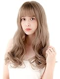 Linea-Storia(リネアストリア) ウィッグ フルウィッグ ロング ゆるふわ 「HEART BEATロングウェイブ」 (シースルーバングS, グレージュプリン)