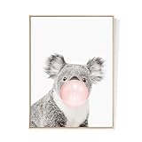 SODIAL カワイイ動物のコアラノルディックキャンバスの絵画アートプリントポスター壁画のアートルームの装飾（アンフレーム）30cm * 40cm