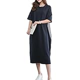 (モコベビー) MOKO BABY レディース マタニティ ルームウェア 異素材 プルオーバー お出かけ チュニック 切り替え カットソー ボーダー 大きめ 二の腕隠し 産前産後 体型カバー (XL)