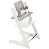 ストッケ トリップトラップ チェアセット チェア:ホワイト ベビーセット:ホワイト クッション:グレースター 【3個口】