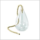 花瓶 フラワーベース ガラス キャニスター 容器 鉢 Hanging vase with the rope Clear Sサイズ