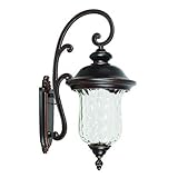Yosemite Home Decor 4502LDIORB 3 Lights Exterior Oil Rubbed Bronze Finish with Clear Water Glass [並行