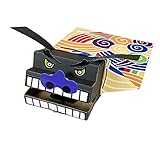 獅子舞 ダンボール 正月飾り ぱかぱかアニマル 黒ししまい 油単付（カラフル）