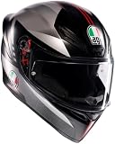 AGV - K1 S アジアンフィット SG認証済み ドライコンフォート アンチスクラッチ ラップ マットブラック/グレー/レッドド サイズ L