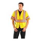 Occunomix Occulux 2 Tone Mesh Vest/Zip 6X Yellow by Occunomix