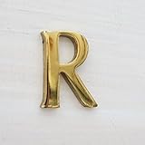 真鍮　大文字　 アルファベット　ゴールド　23mm (R)