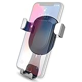 MOREZONE 車載用ホルダー エアコン吹き出し口 重力で自動調節 スマホ ホルダーiPhone 8/ 8 Plus/ X Galaxy Note 8/S8/S8+/S7/S6 Edge+/Note 5