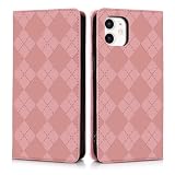 Succtopy iphone 12 ケース 手帳型 人気 本革レザー カバー iphone 12pro ケース 手帳型 耐衝撃TPU素材 スマホケース iphone12 ケース お洒落 いphone12 pro ケース 軽量 iphone12ケース 耐摩擦 保護カバー アイフォン12 ケース 携帯カバー いphone12 ケース 手帳型 カード収納 マグネット内臓式 スタンド機能付き(ピンク)