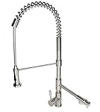 プルアウトpre-rinse Sprayerステンレススチールデュアル注ぎ口キッチンミキサー蛇口