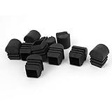 uxcell スクエアドーム挿入　箱型断面チューブ　10個　マルチゲージドーム挿入　ブラック20mmx20mm