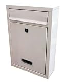 1stモール 【 鍵 付き 】 郵便 ポスト 【 ホワイト 】 壁 取付 盗難 防止 ST-SPOST-WH