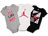 (Jordan)ジョーダン ベビージョーダン　ロンパース　3枚セット (9/12M, 灰白黒) [並行輸入品]