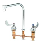 T & S真鍮b-2859 Concealedボディ8インチセンターEternas 4インチ手首ハンドルスイングノズル2.2 GPM洗面所蛇口