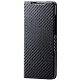 エレコム Galaxy S20+ 5G ケース ULTRA SLIM ソフトレザー [驚くほど薄くて軽い] マグネット付き スタンド機能 カーボンブラック PM-G203PLFUCB