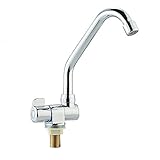 Decdeal 水栓 RVカー/キッチン用蛇口 回転式 シングルハンドル デッキ/壁掛け式