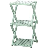 園芸ラック フラワースタンド 室内 ガーデニング 棚 フラワースタンド 3段 （グリー） 五色 VLUSH