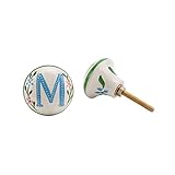 (シージービー・ギフトウェア) CGB Giftware Birds And Botanics 引き出し用 つまみ 取っ手 デコレーション (M) (アクア/ピンク)