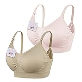 KUCIレディースシームレス授乳ブラマタニティパッド入りプッシュアップブラ US サイズ: S