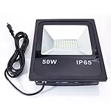 LED投光器 50W LED投光器 薄型 ブラック 防水加工 3mコード付き 6000-6500K 広角120度 看板灯 作業灯 駐車場灯 屋内 照明 屋外 昼光色