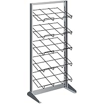 Amazon｜【本屋さんの】マガジンラック平置き【5段：スリム】シルバー 