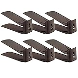 (セシール)cecile 高さ調整ができる靴ホルダー(6個組)   ブラウン