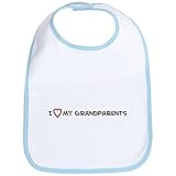 CafePress I Love My Grandparents Bib - Standard Sky Blue by CafePress