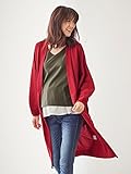 Angeliebe エンジェリーベ マタニティ 袖バルーン ニット ロング トッパー カーデガン 妊婦服 産前 産後 長袖 羽織もの フリー レッド 22161 22161200