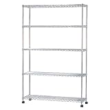 アイリスオーヤマ メタルラック メタルミニシリーズ ポール径19mm メタルミニ 5段 幅110×奥行35×高さ174.5㎝ キャスター付 MTO-1118C