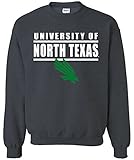 NCAA North Texas Mean Greenバーロゴクルーネックスウェットシャツ、M、ダークヘザー