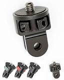 YAAAM アルミ合金 1/4ネジ 変換アダプター for GoPro規格 プレミアSports (プレミアムsports, 1/4PSports-ブラック１個)