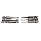 新しい到着6ピース/セット50ミリメートル2.0-6.0ミリメートルs2合金鋼フラットヘッドマイナスヒント磁気スロットスクリュードライバービット卸売価格