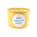 夢_ホームモダン円柱状ストレージバスケット、コットンリネンバスケットオーガナイザー保育園ベビーおもちゃ、メイクアップ、本、スモール、セットの3 7.7 x 7.7 x 5.5 inch イエロー