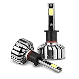 Liebeye 車用交換用電球 1ペア N7 LED H3 6000K ヘッドライトクールな白いライト