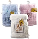 Little Mimos Baby Fleece Blanket (Light Blue) by Little Mimos